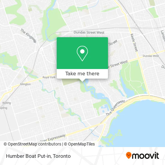 Humber Boat Put-in map