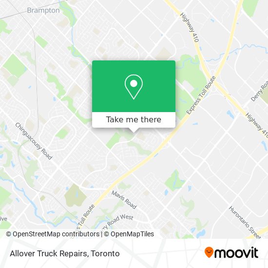 Allover Truck Repairs map