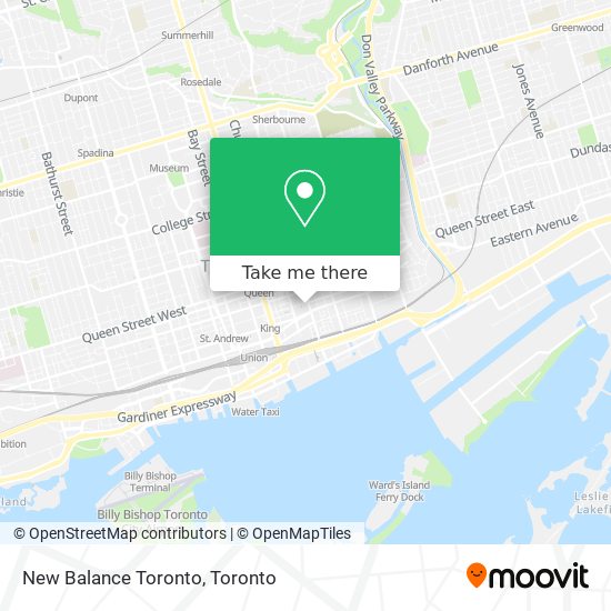 New Balance Toronto map