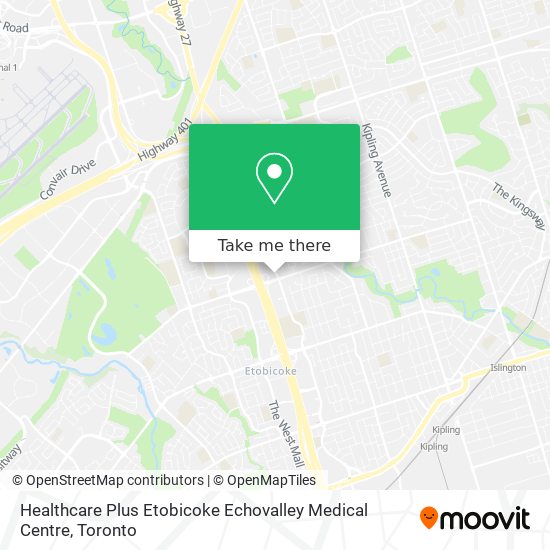 Healthcare Plus Etobicoke Echovalley Medical Centre map