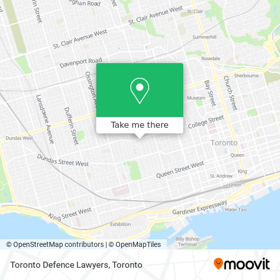 Toronto Defence Lawyers map