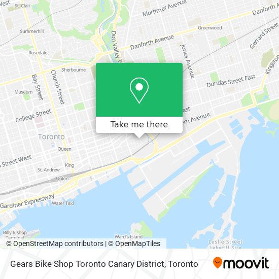 Gears Bike Shop Toronto Canary District map