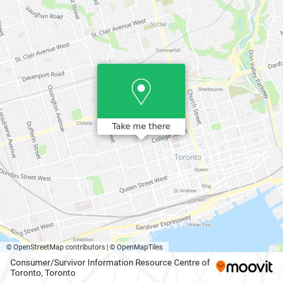 Consumer / Survivor Information Resource Centre of Toronto map