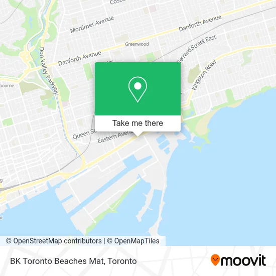 BK Toronto Beaches Mat map