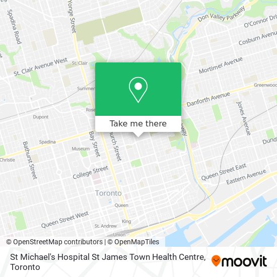 St Michael's Hospital St James Town Health Centre map