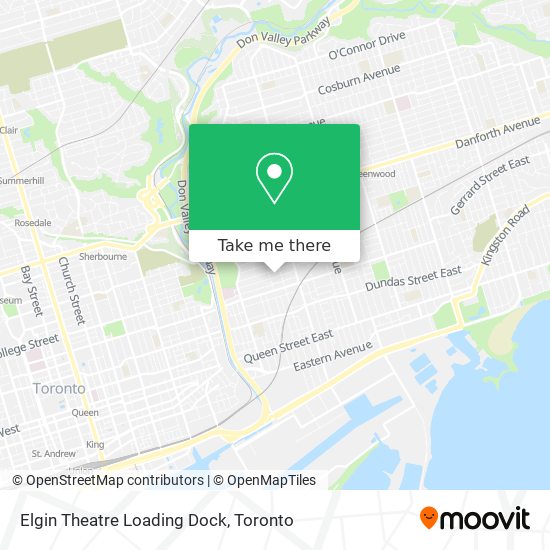 Elgin Theatre Loading Dock map