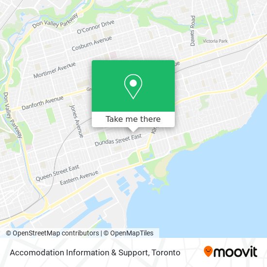 Accomodation Information & Support map