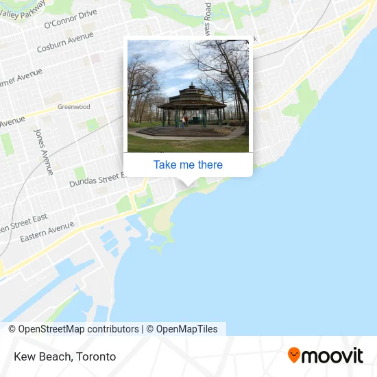 Kew Beach map