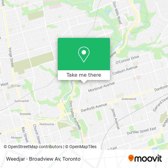 Weedjar - Broadview Av map