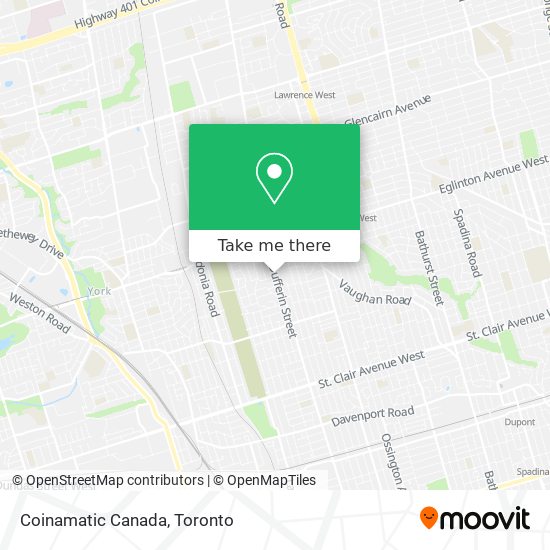 Coinamatic Canada map