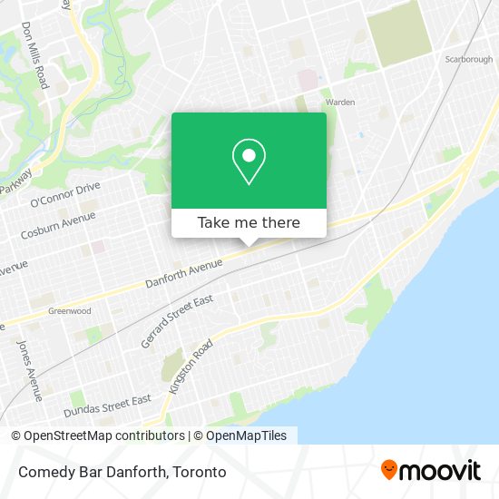 Comedy Bar Danforth map