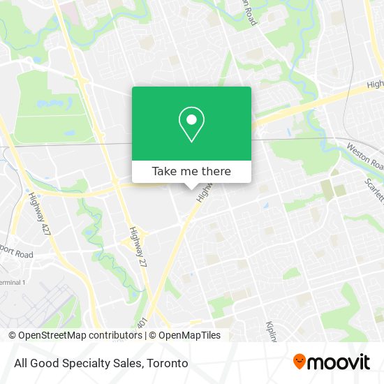All Good Specialty Sales map