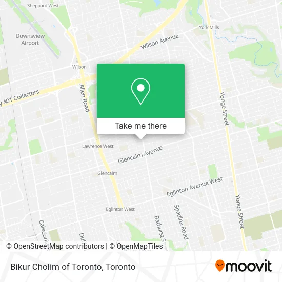 Bikur Cholim of Toronto map