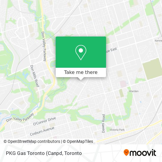 PKG Gas Toronto map