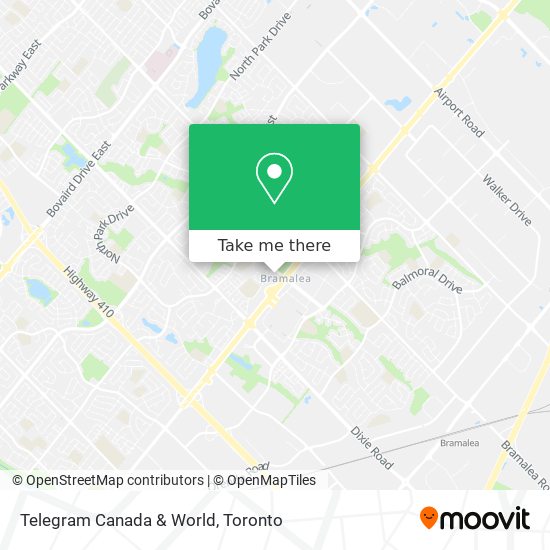 Telegram Canada & World map