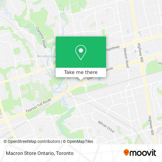 Macron Store Ontario map