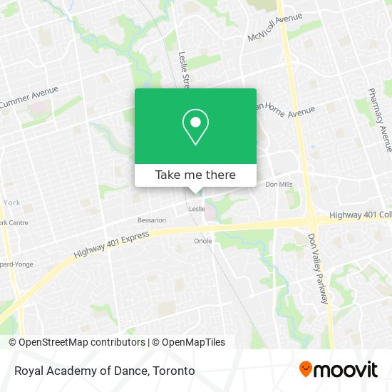 Royal Academy of Dance map