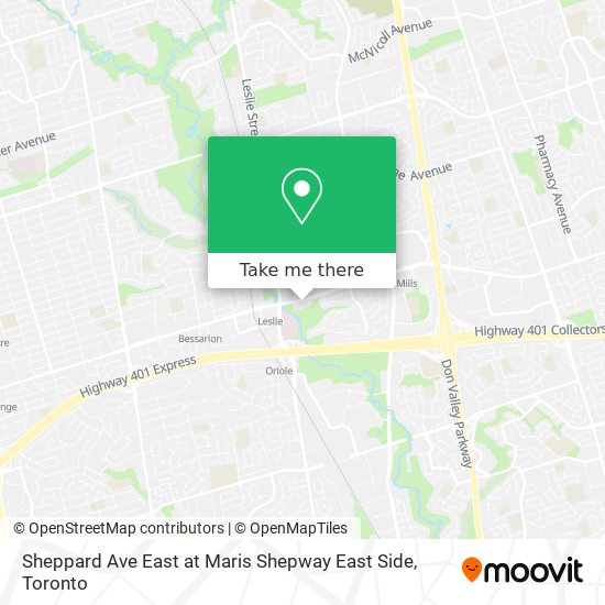 Sheppard Ave East at Maris Shepway East Side map