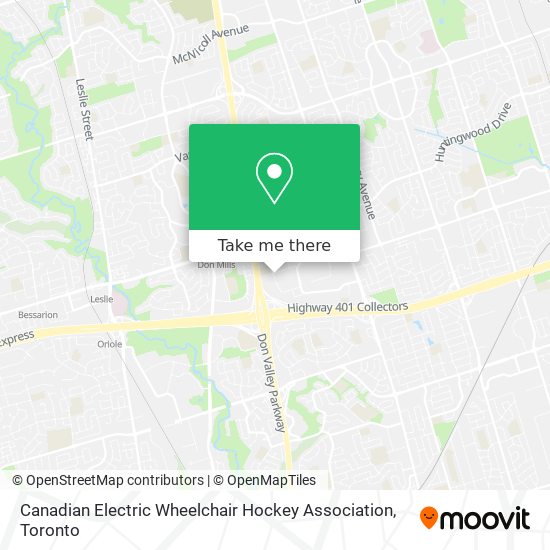 Canadian Electric Wheelchair Hockey Association map