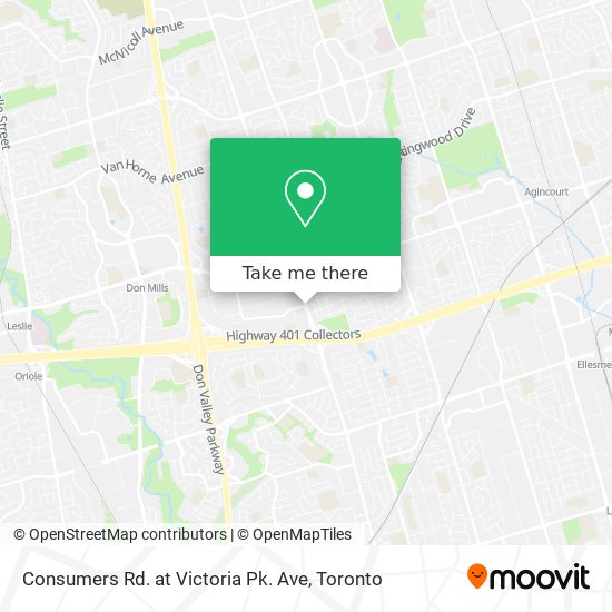 Consumers Rd. at Victoria Pk. Ave map