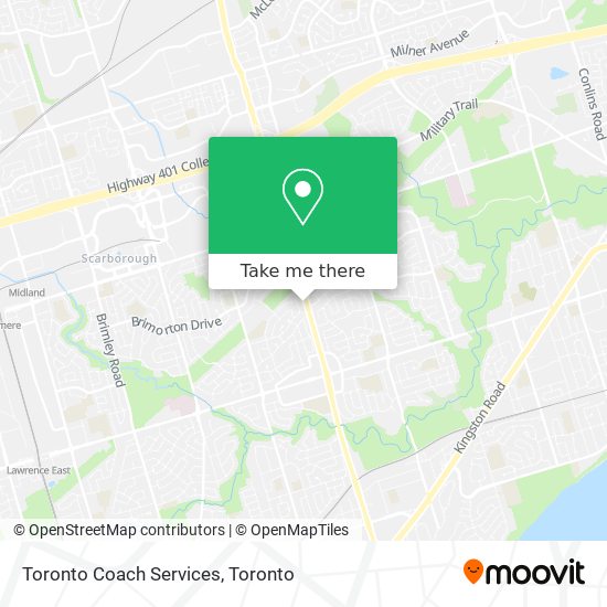 Toronto Coach Services map