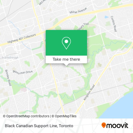Black Canadian Support Line map