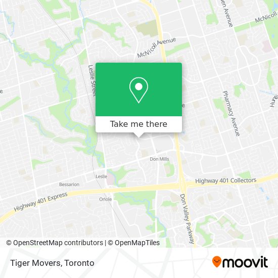 Tiger Movers map