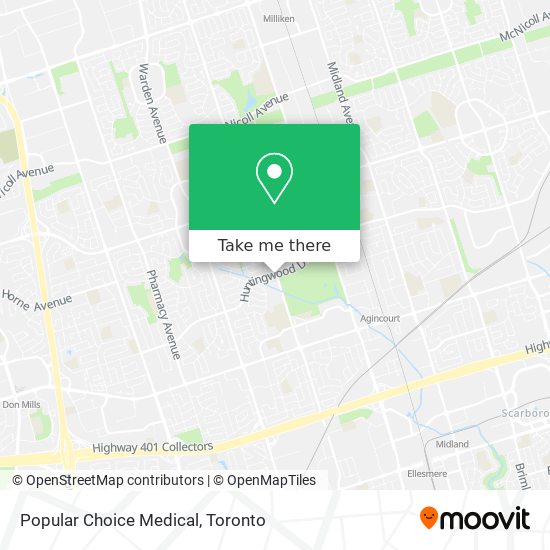 Popular Choice Medical map