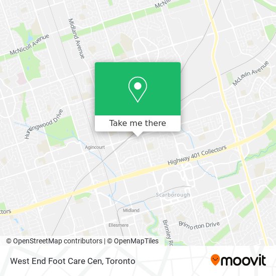 West End Foot Care Cen map