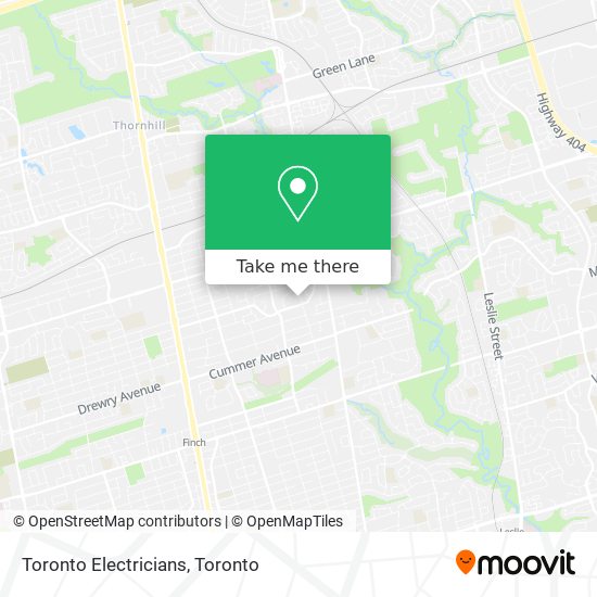 Toronto Electricians map