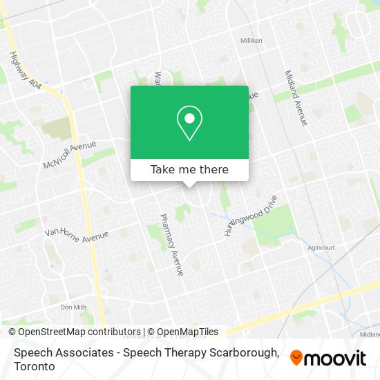 Speech Associates - Speech Therapy Scarborough map