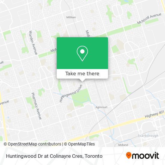 Huntingwood Dr at Colinayre Cres map