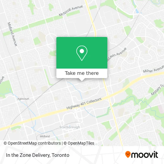 In the Zone Delivery map