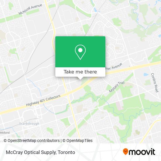 McCray Optical Supply map