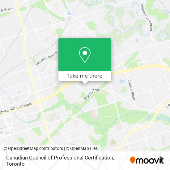 Canadian Council of Professional Certification map