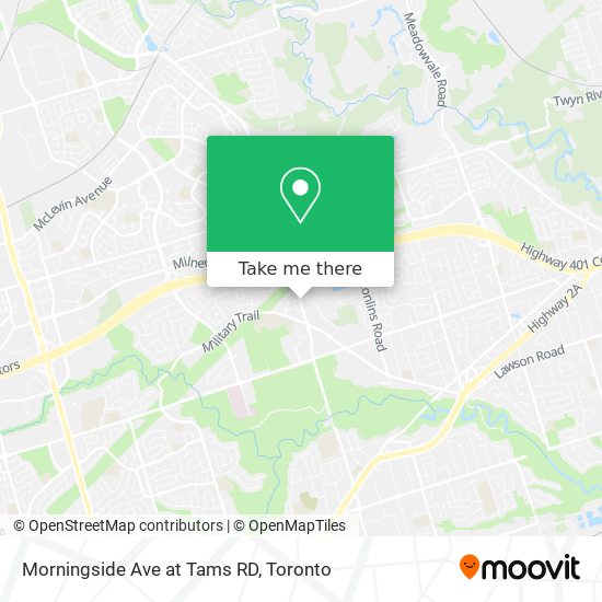 Morningside Ave at Tams RD map