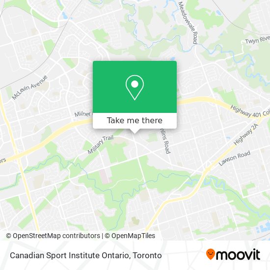 Canadian Sport Institute Ontario map