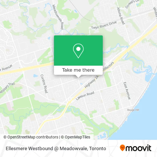 Ellesmere Westbound @ Meadowvale map