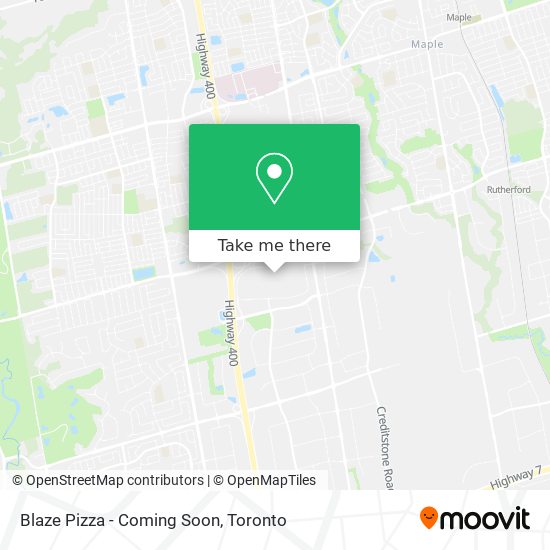 Blaze Pizza - Coming Soon plan