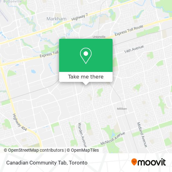 Canadian Community Tab map