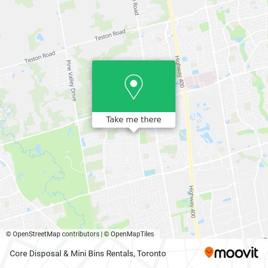 Core Disposal & Mini Bins Rentals map