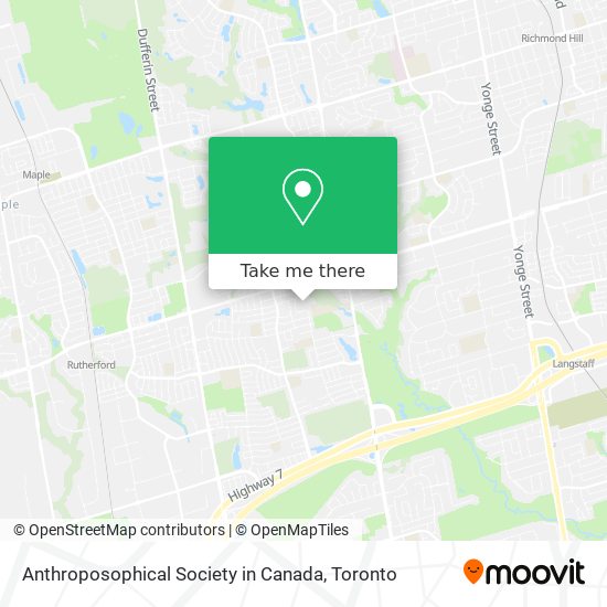 Anthroposophical Society in Canada map