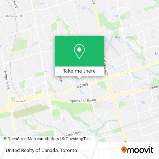 United Realty of Canada map