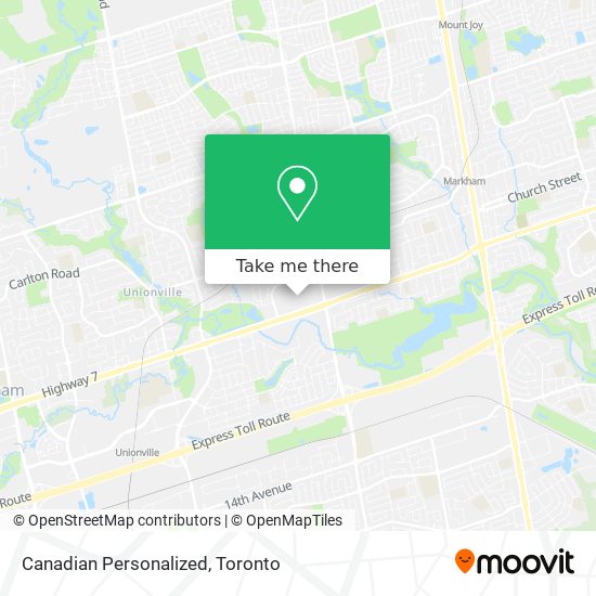 Canadian Personalized map