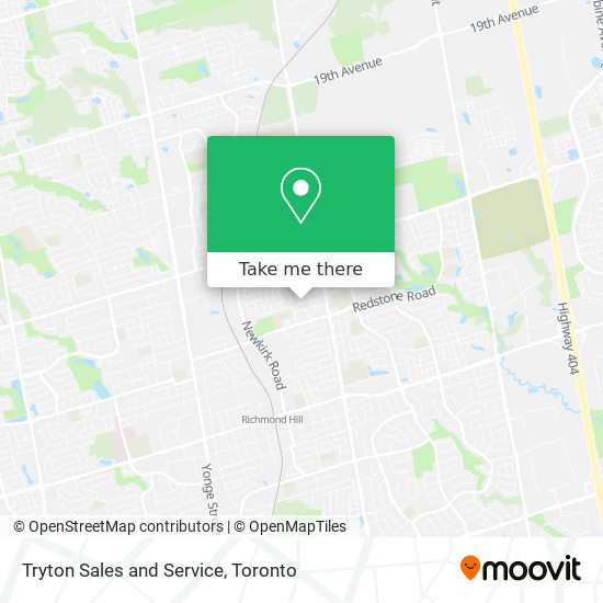 Tryton Sales and Service map