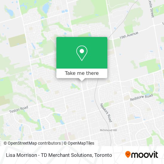 Lisa Morrison - TD Merchant Solutions map