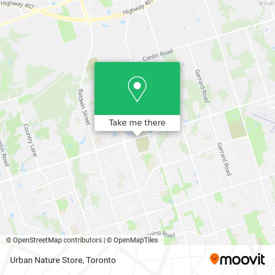 Urban Nature Store map