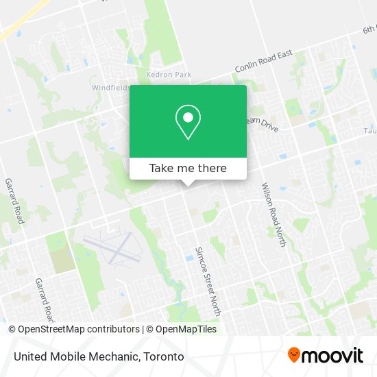 United Mobile Mechanic map