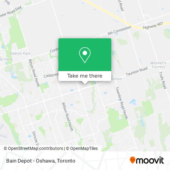 Bain Depot - Oshawa map