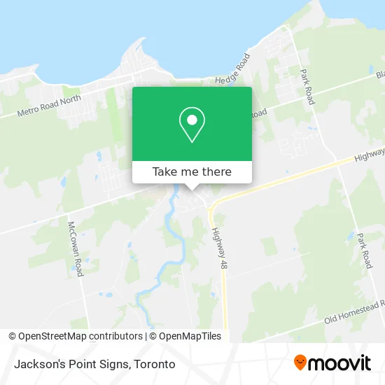 Jackson's Point Signs map